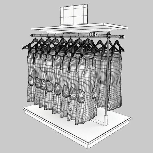 max female dresses rack - Female Detailed Dress Rack by 3dlittlebee